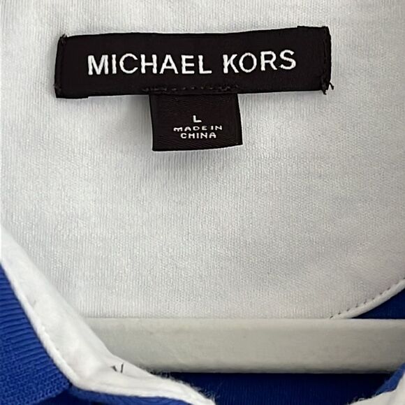 Michael Kors Greenwich Polo Tipped Collar Royal Blue - Picture 3 of 11